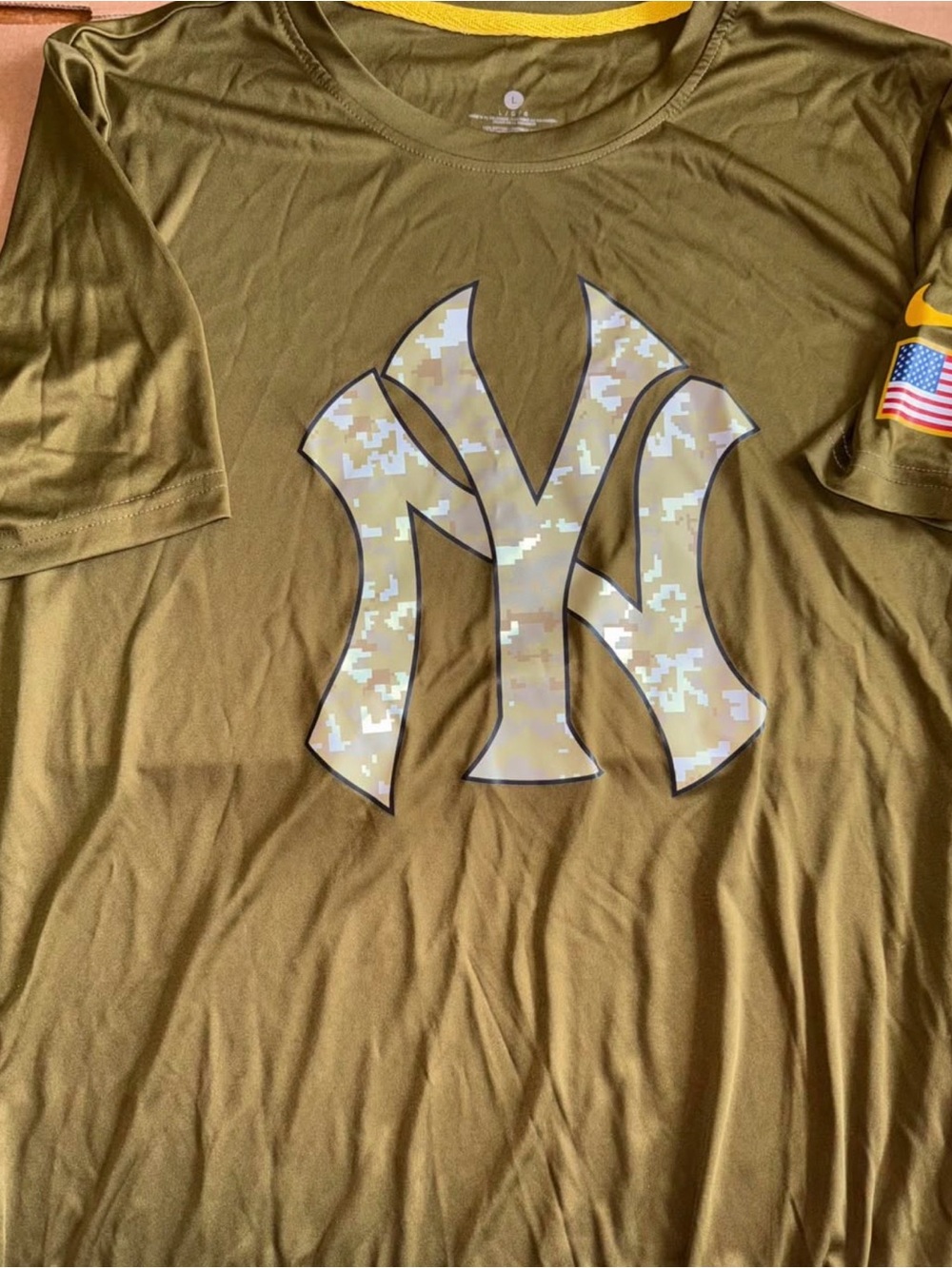 New York Yankees Military Veteran Apprecation Army Camo Shirt Mens Large A18